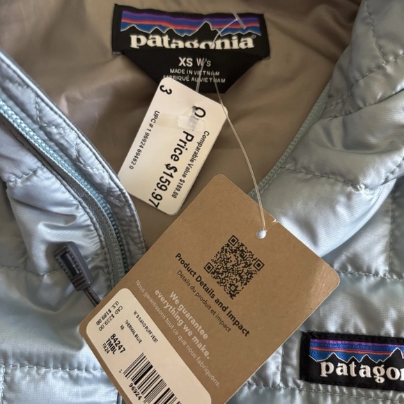 NWT Patagonia Nano Puff Vest XS Women's Thermal Blue Quilted Puffer $189 - Picture 5 of 5